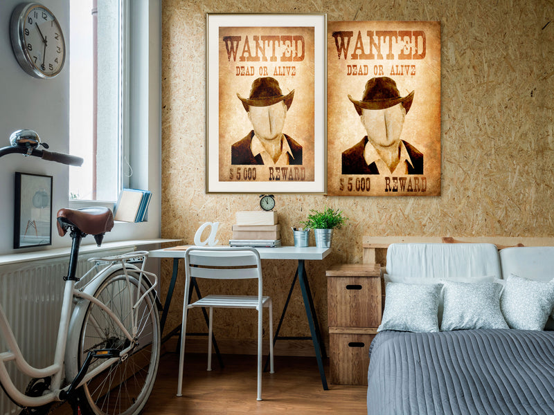 Poster - Long Time Ago in the Wild West  - goud passepartout