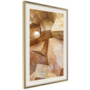 Poster - Cubic Rocks  - goud passepartout