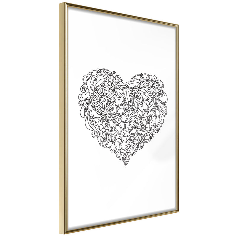 Poster - Fulfillment of Love  - goud