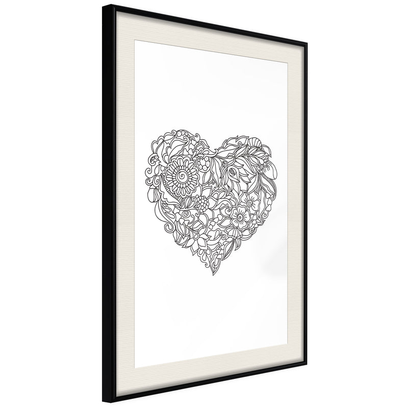 Poster - Fulfillment of Love  - zwart passepartout