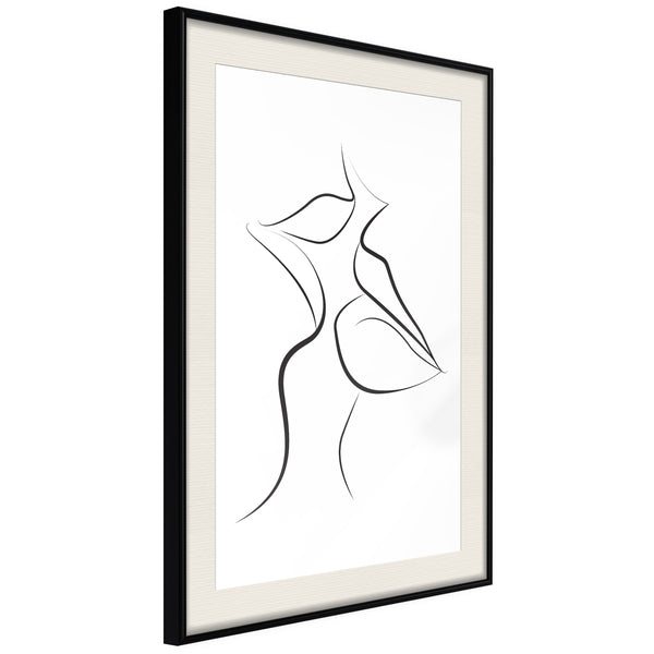 Poster - Passionate Closeness  - zwart passepartout