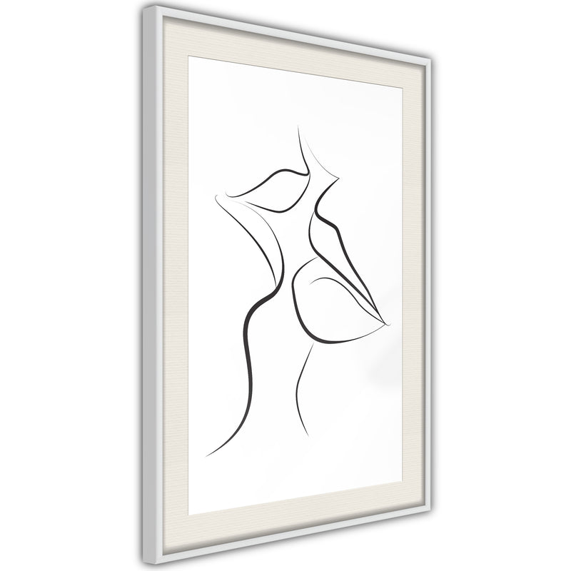 Poster - Passionate Closeness  - wit passepartout