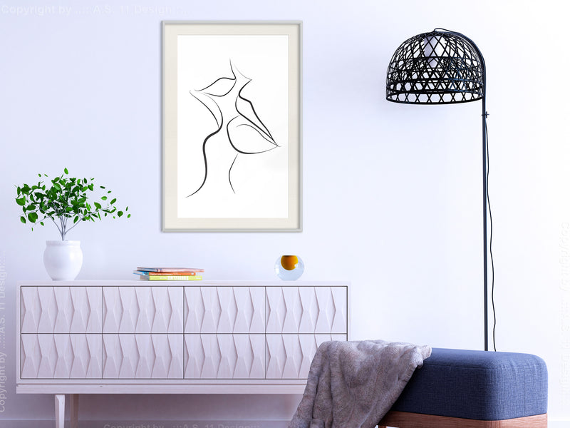 Poster - Passionate Closeness  - wit passepartout