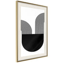 Poster - Flow  - goud passepartout