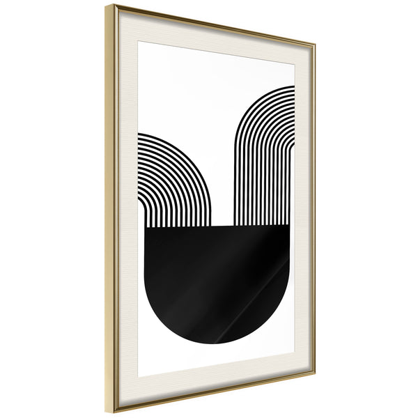 Poster - Flow  - goud passepartout