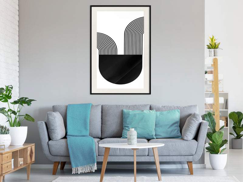 Poster - Flow  - zwart passepartout