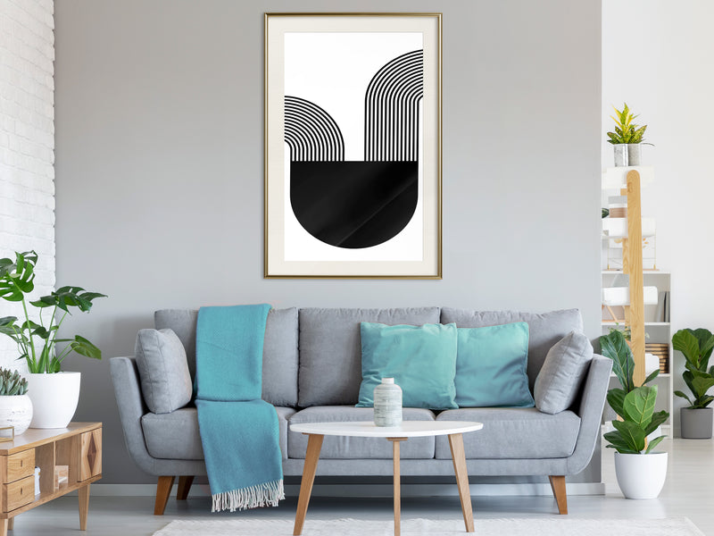 Poster - Flow  - goud passepartout