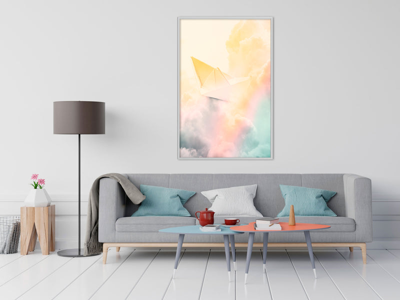 Poster - Paper Boat  - wit