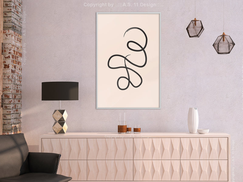 Poster - Winding Road  - wit