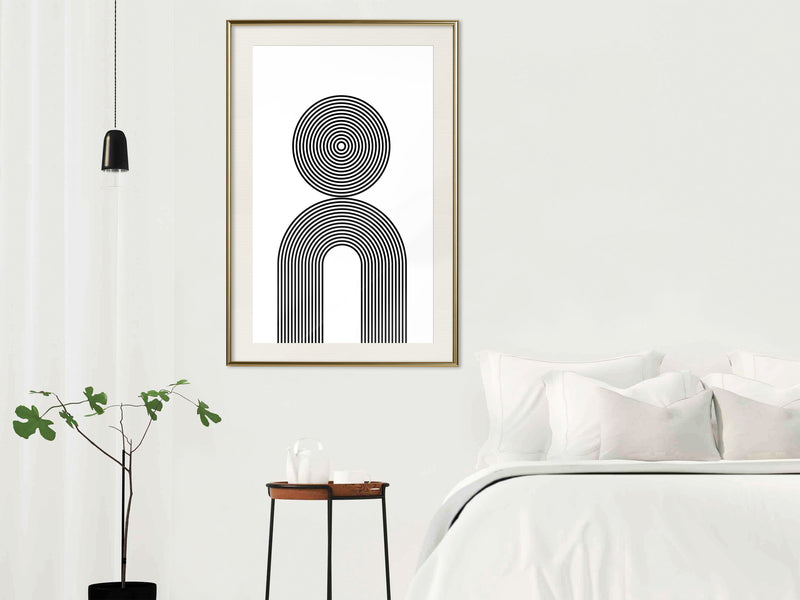 Poster - Internal Balance  - goud passepartout