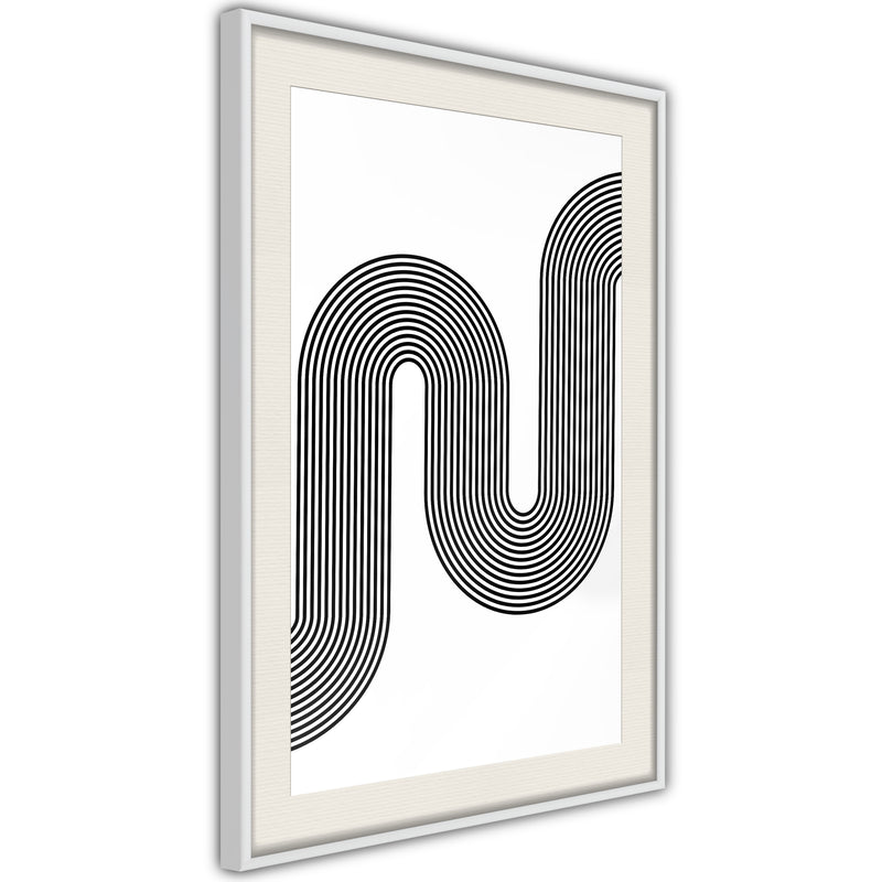 Poster - Ups and Downs of Life  - wit passepartout