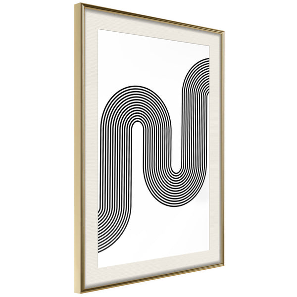 Poster - Ups and Downs of Life  - goud passepartout