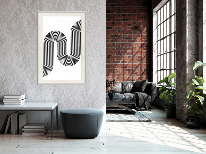 Poster - Ups and Downs of Life  - wit passepartout