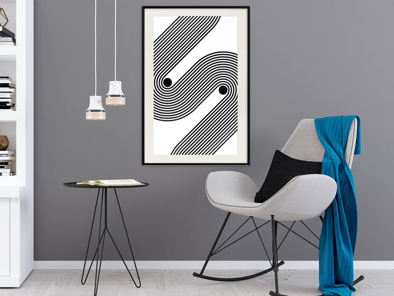 Poster - Separated  - zwart passepartout