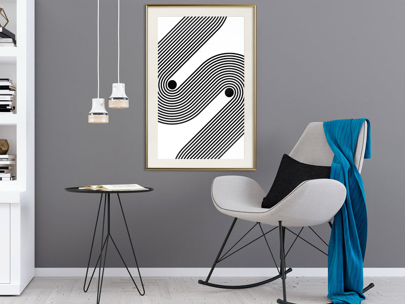 Poster - Separated  - goud passepartout