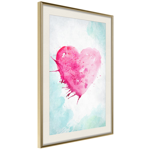 Poster - Symbol Of Love  - goud passepartout
