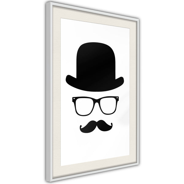 Poster - Gentleman Attributes  - wit passepartout