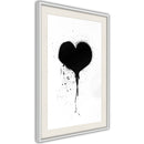 Poster - Graffiti Heart  - wit passepartout