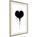 Poster - Graffiti Heart  - goud passepartout