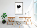 Poster - Graffiti Heart  - zwart passepartout
