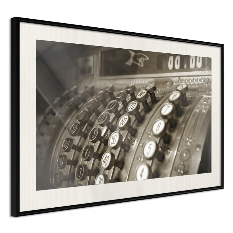 Poster - Ka-Ching!  - zwart passepartout