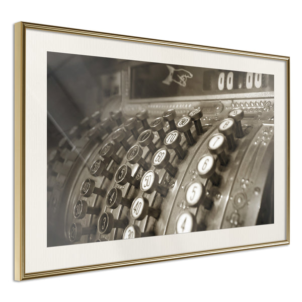 Poster - Ka-Ching!  - goud passepartout