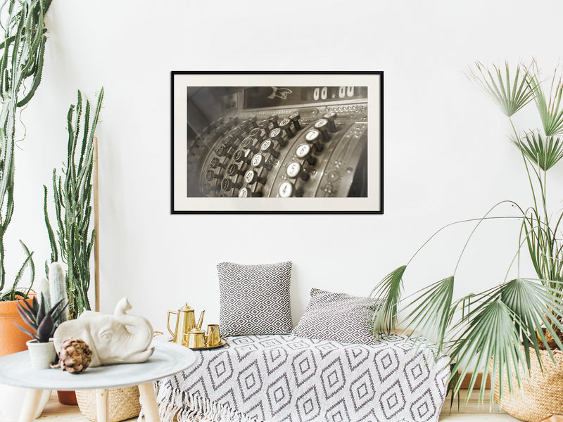 Poster - Ka-Ching!  - zwart passepartout