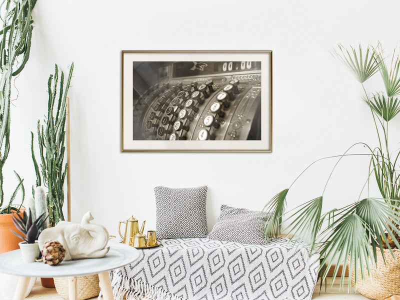 Poster - Ka-Ching!  - goud passepartout