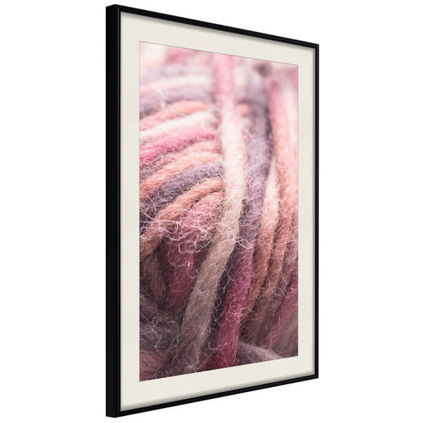 Poster - Skein of Wool  - zwart passepartout