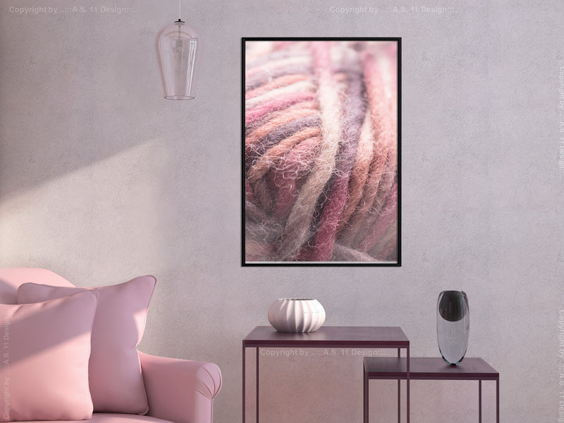 Poster - Skein of Wool  - zwart