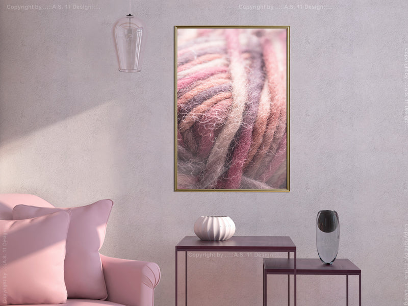 Poster - Skein of Wool  - goud