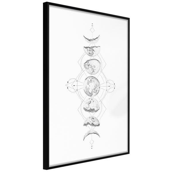 Poster - Silver Globe  - zwart
