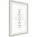 Poster - Silver Globe  - wit passepartout