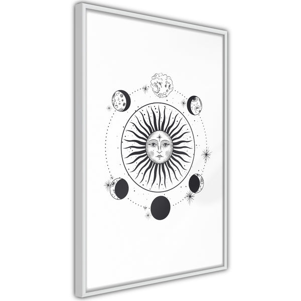 Poster - Sun and Moon  - wit