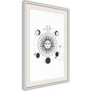 Poster - Sun and Moon  - wit passepartout