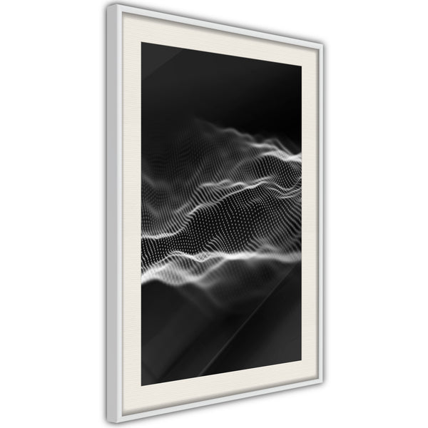 Poster - Sound Wave  - wit passepartout