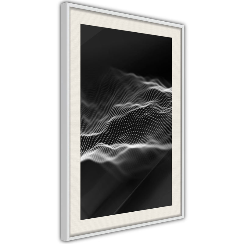 Poster - Sound Wave  - wit passepartout