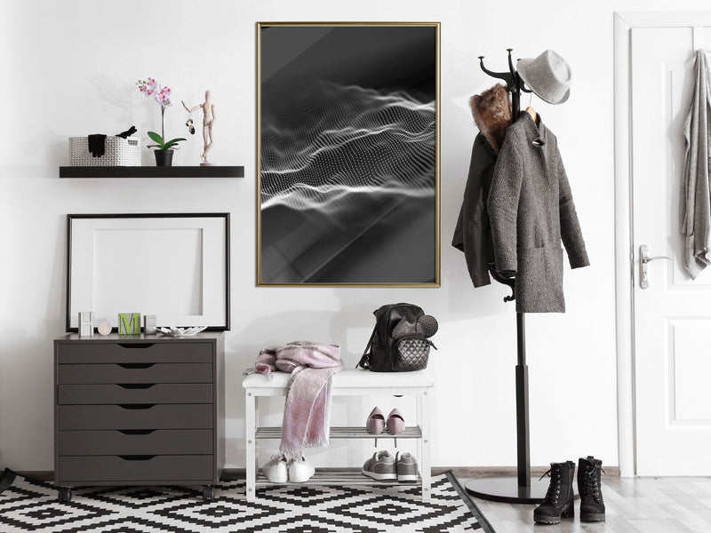Poster - Sound Wave  - goud