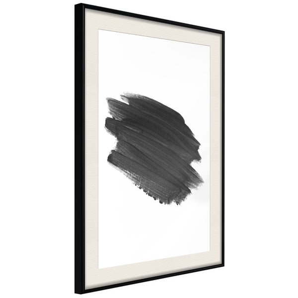 Poster - Brush Test  - zwart passepartout