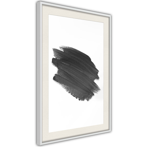 Poster - Brush Test  - wit passepartout