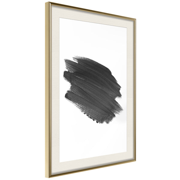 Poster - Brush Test  - goud passepartout