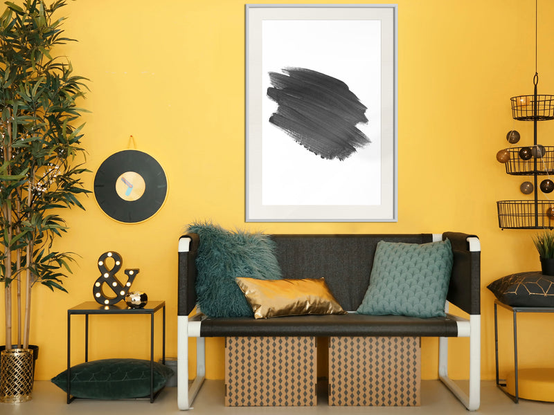 Poster - Brush Test  - wit passepartout