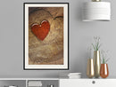 Poster - Carved Heart  - zwart passepartout