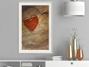 Poster - Carved Heart  - wit passepartout