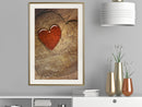 Poster - Carved Heart  - goud passepartout
