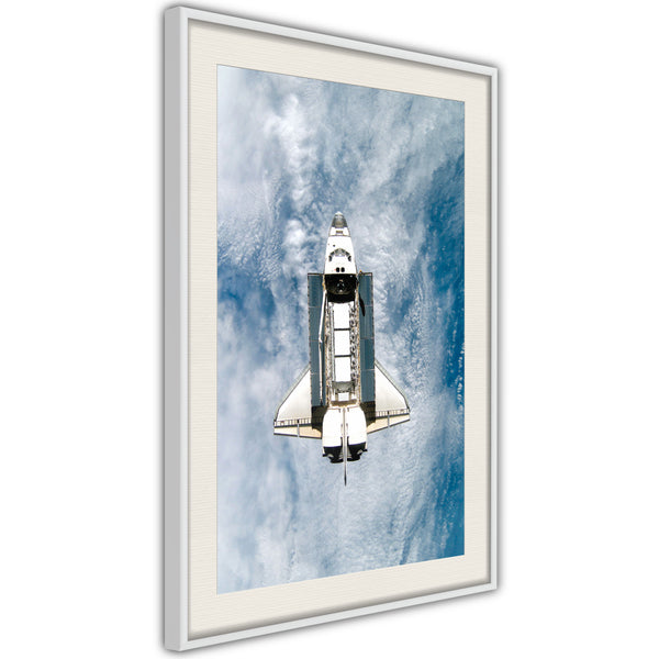 Poster - Shuttle Flight  - wit passepartout