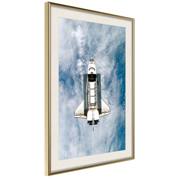 Poster - Shuttle Flight  - goud passepartout