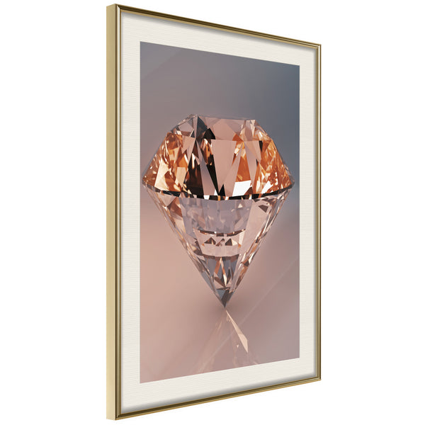 Poster - Shiny Gem  - goud passepartout