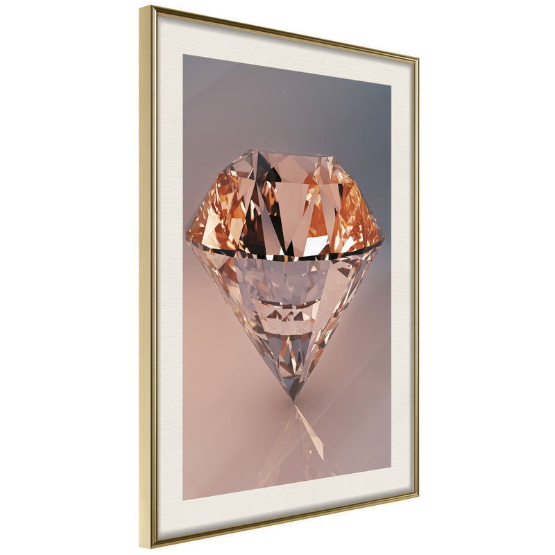 Poster - Shiny Gem  - goud passepartout