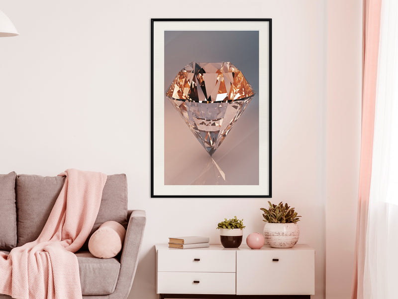 Poster - Shiny Gem  - zwart passepartout